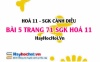 Bài 5 trang 71 SGK Hoá 11 Cánh diều